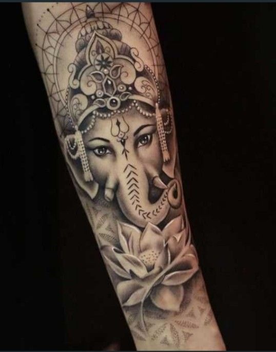 mandala ganesha tattoo design

