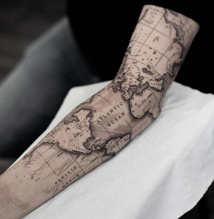 map tattoo ideas