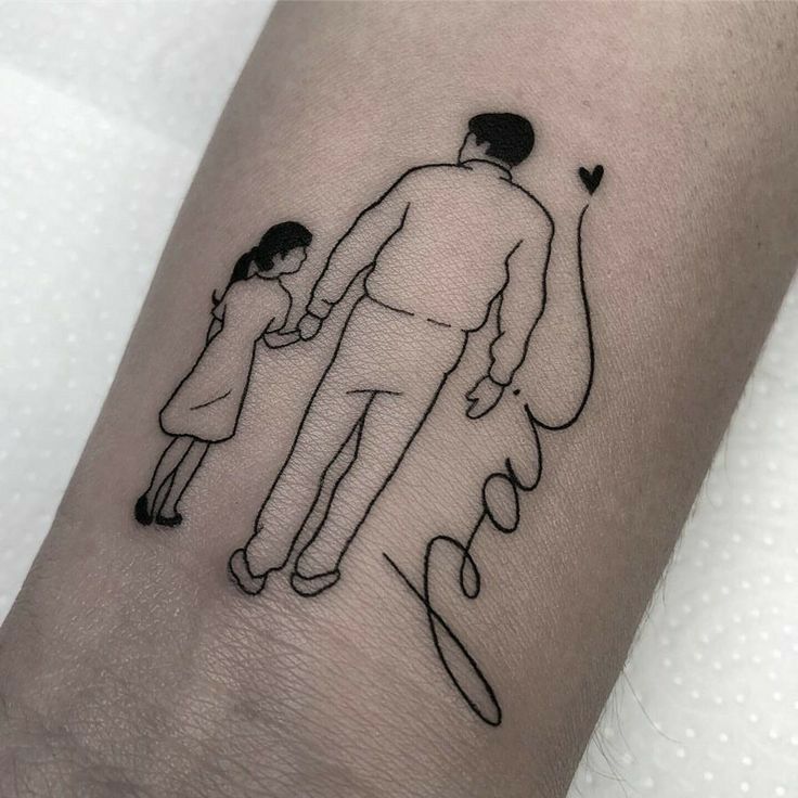 matching father and daughter tattoo design 1