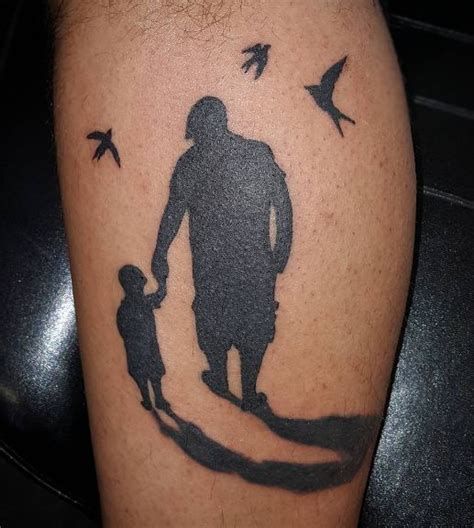 meaningful fatherhood father and son tattoo design