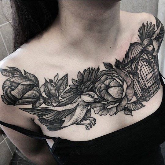 meaningful small tattoo breast