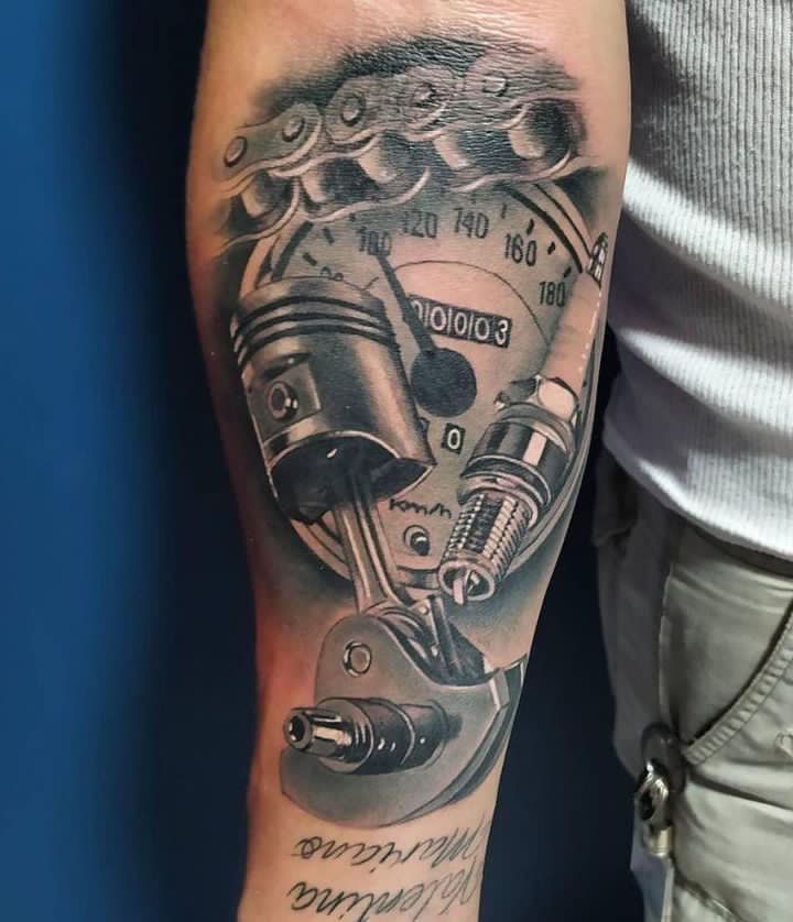 mechanical tattoo designs for men