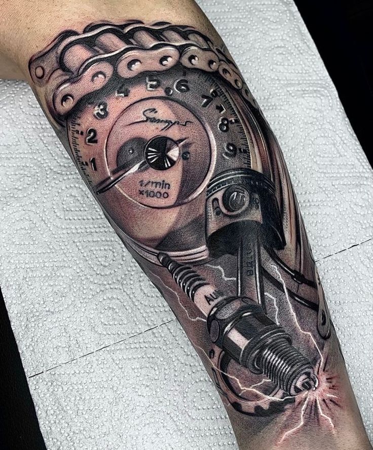 mechanical tattoo sleeve