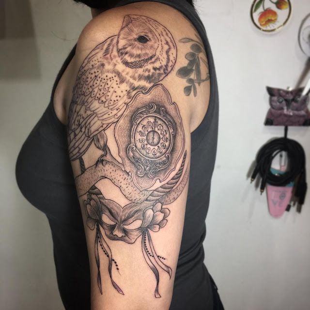 men's quarter sleeve tattoo