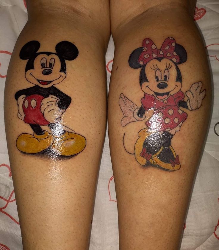 mickey mouse tattoo black and white