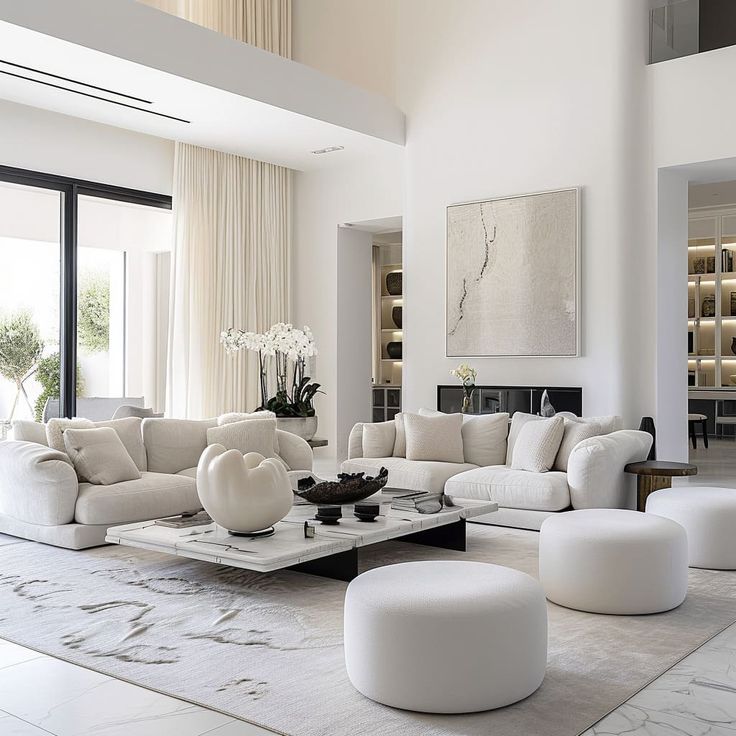 modern white and wood interior design