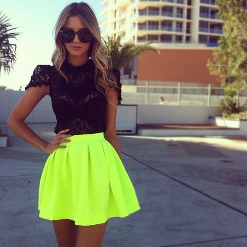 neon party outfits girl