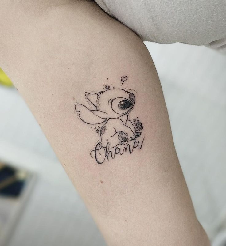 ohana tattoo with flower