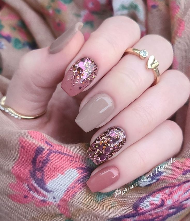 ombre classy pink and grey nails