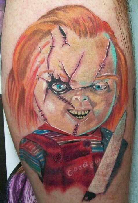 outline chucky tattoo designs