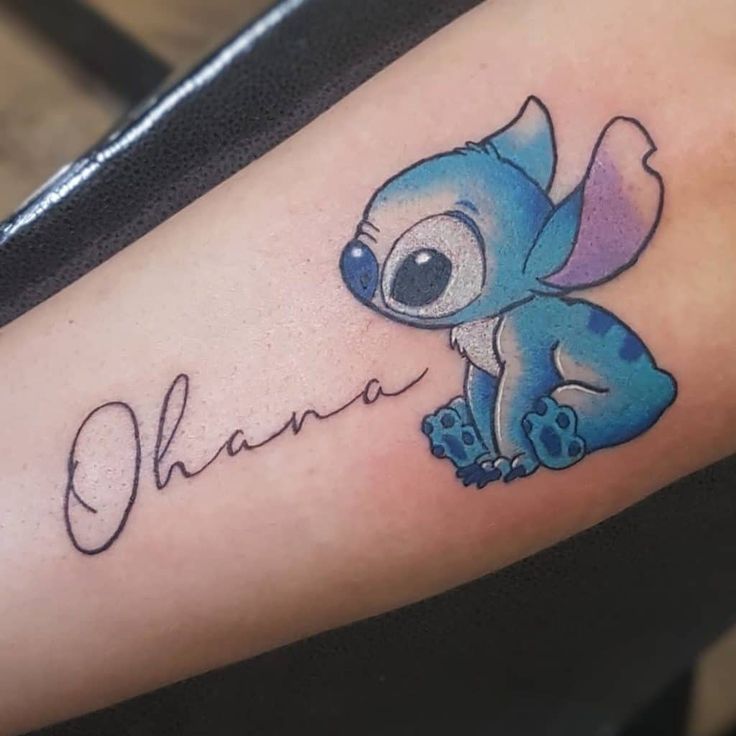 outline stitch ohana tattoo