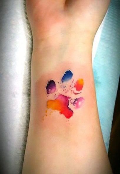 pet paw print tattoo ideas