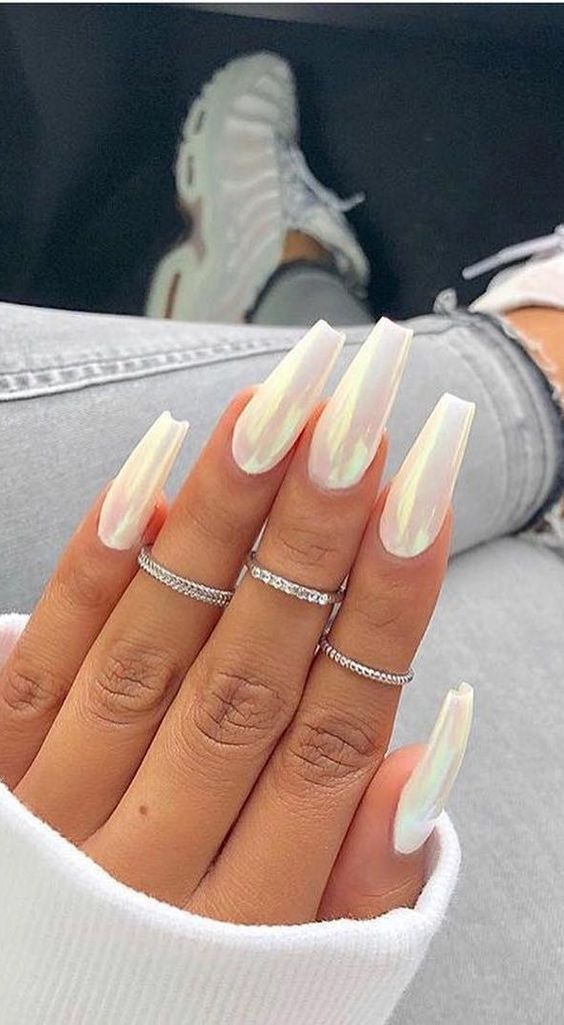 pink and white nail design

