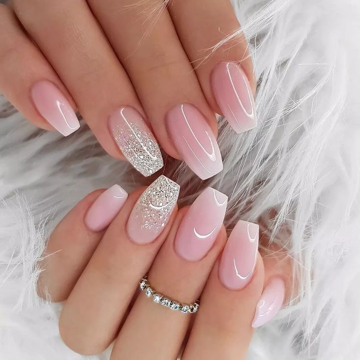 pink and white nail designs