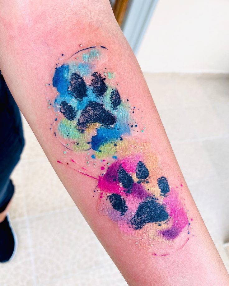 real paw print tattoo ideas