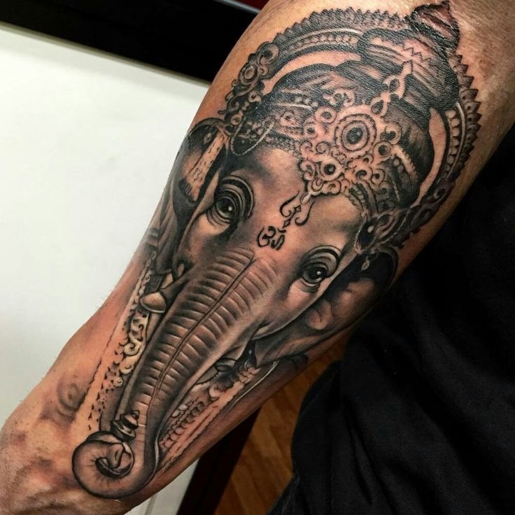 realistic ganesha tattoo

