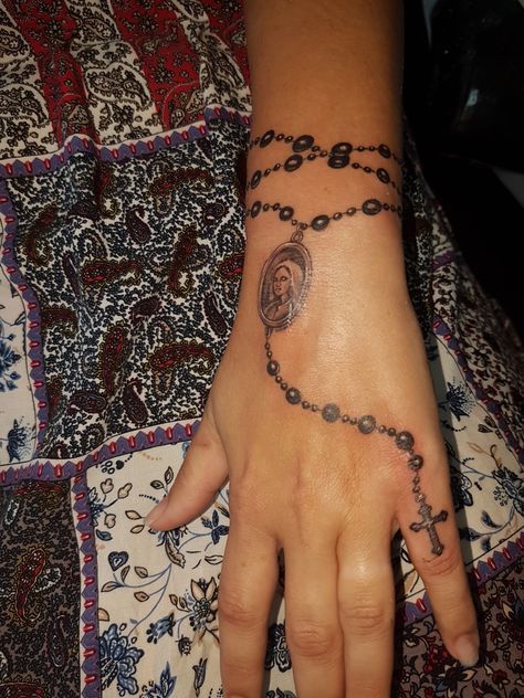 rosary tattoo for male