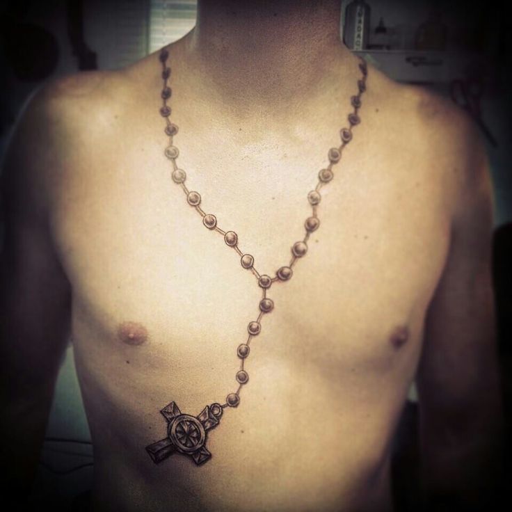 rosary tattoo stencil