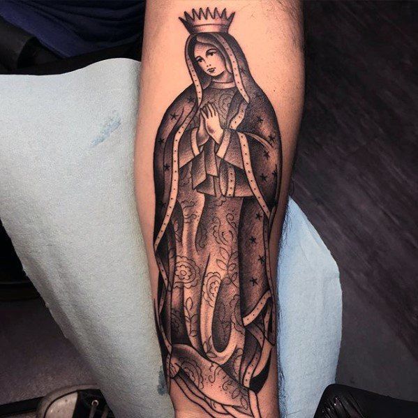 san judas and virgin mary tattoo