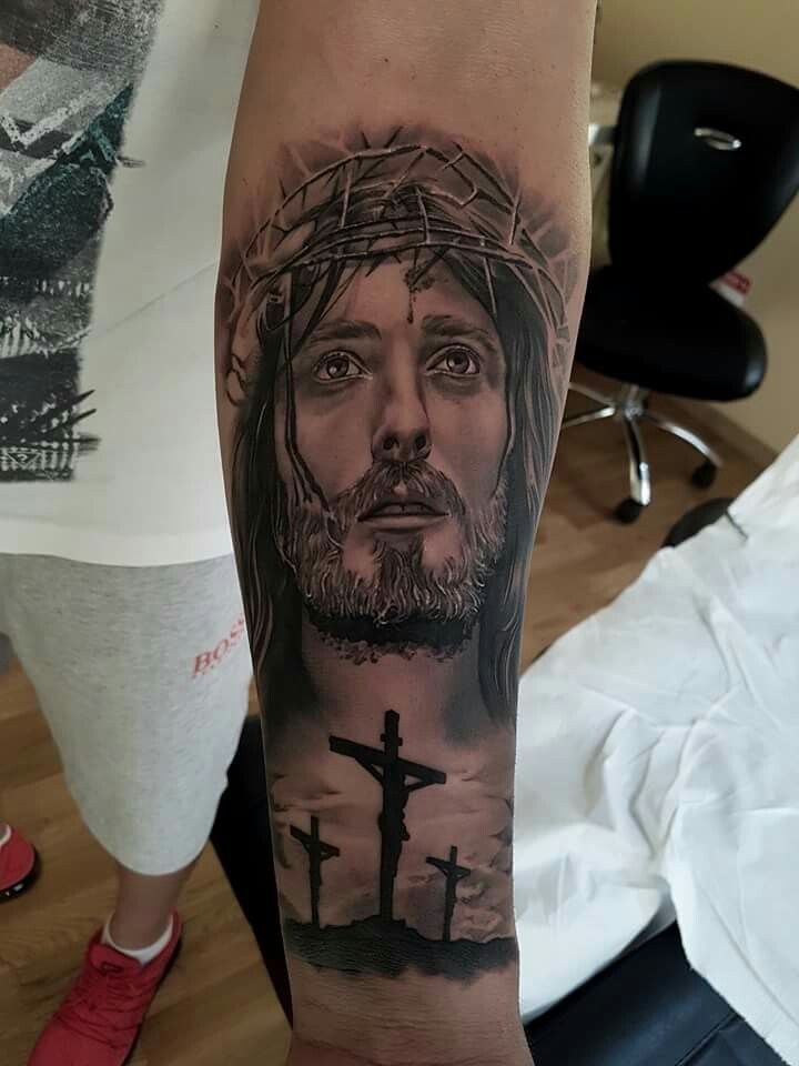 shoulder jesus tattoo ideas