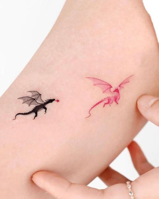 shoulder little dragon small dragon tattoos