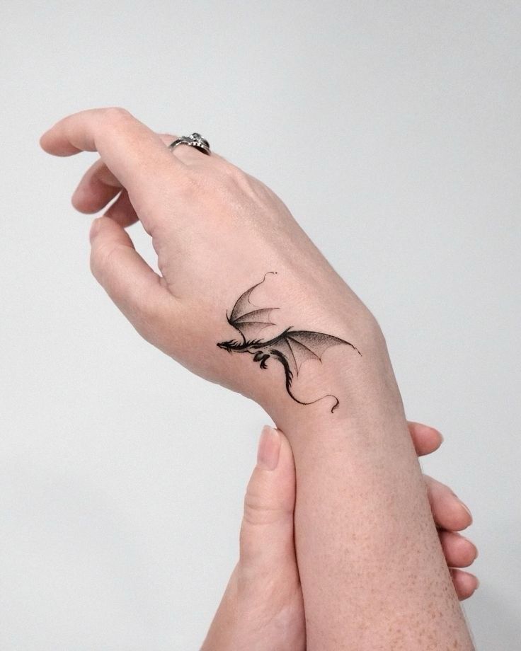 silhouette little dragon small dragon tattoos