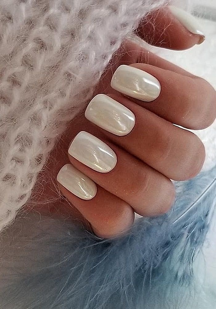 silver and white nail design

