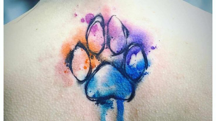 simple dog paw print tattoo