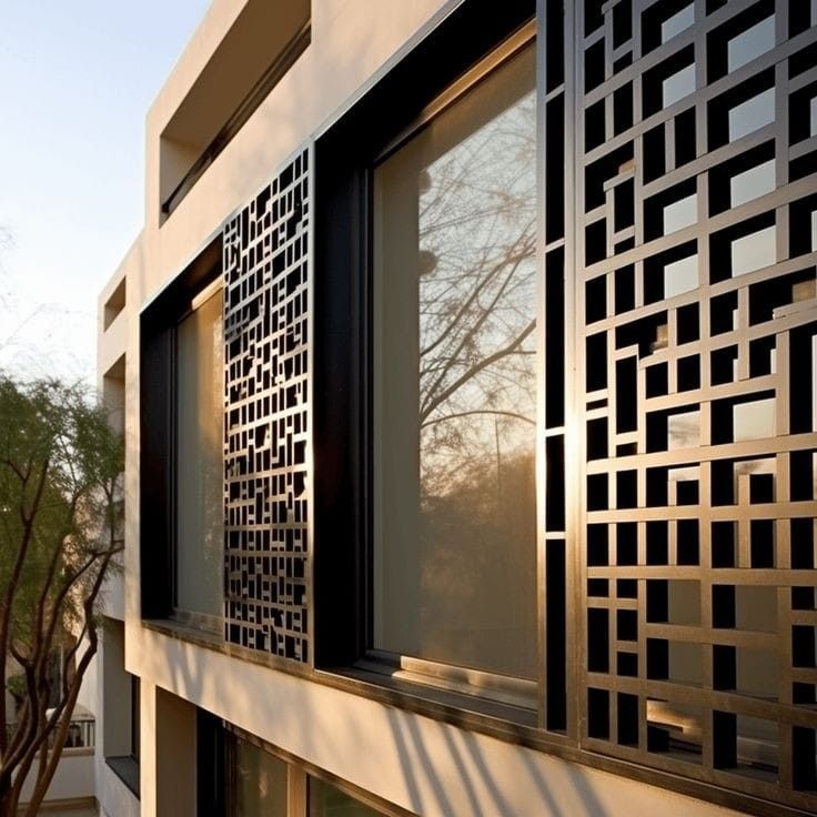 simple modern window grill design