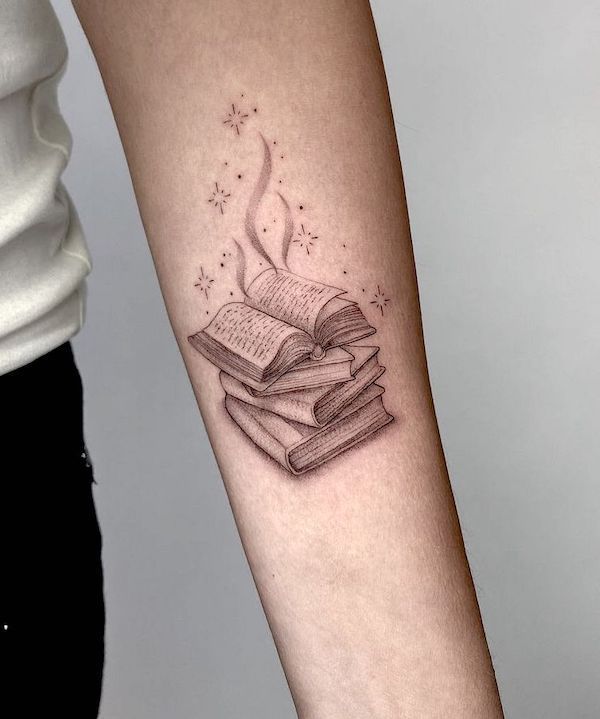 small book tattoo idea