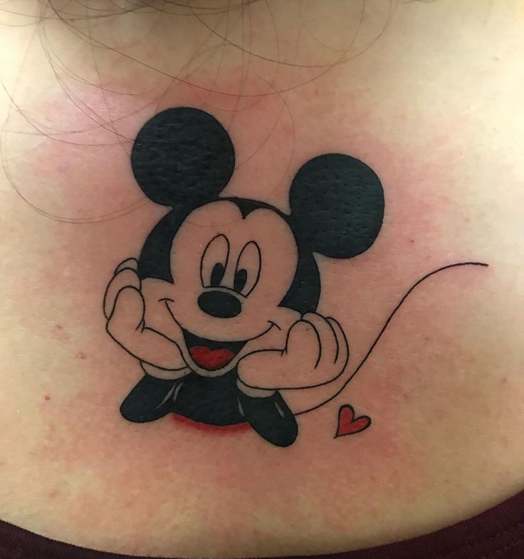 small cute mickey mouse tattoo