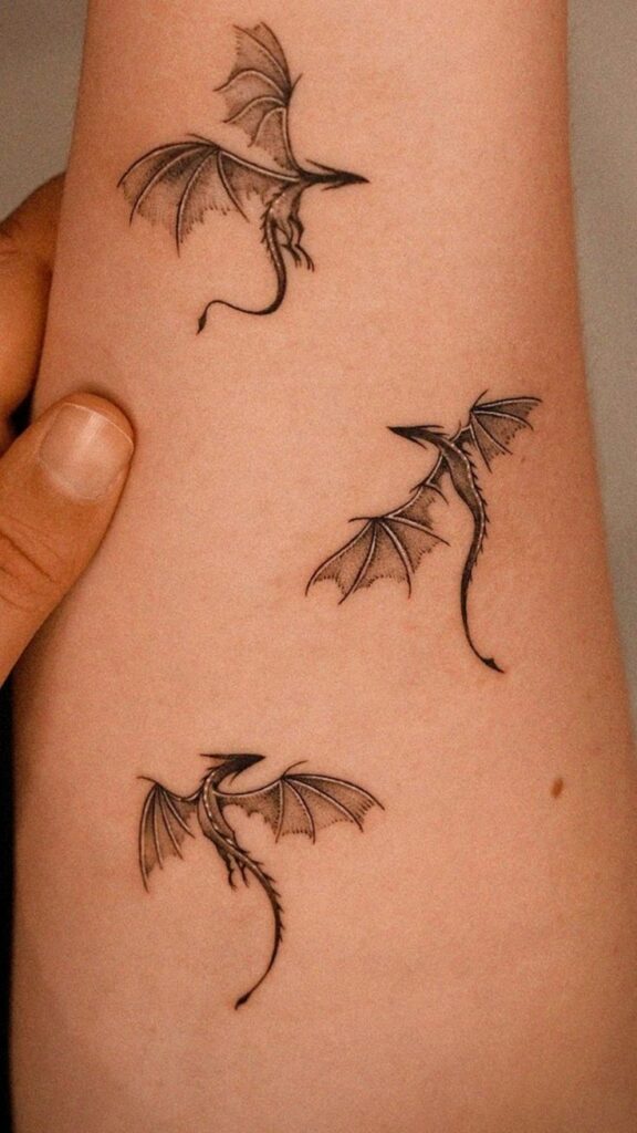 small dragon tattoos for ladies