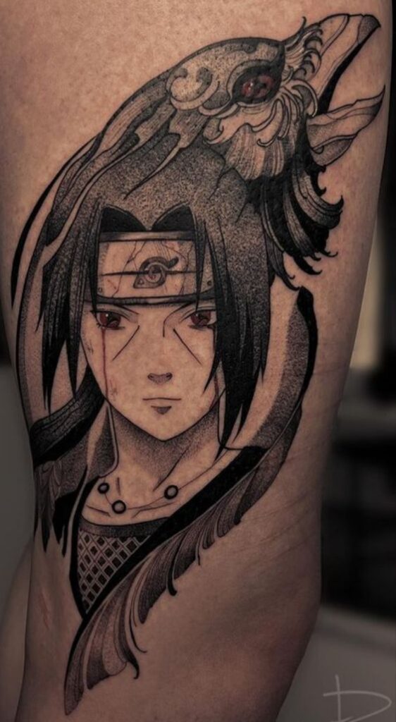 small itachi tattoo