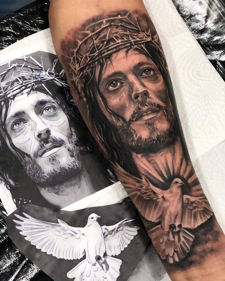 small jesus tattoo idea