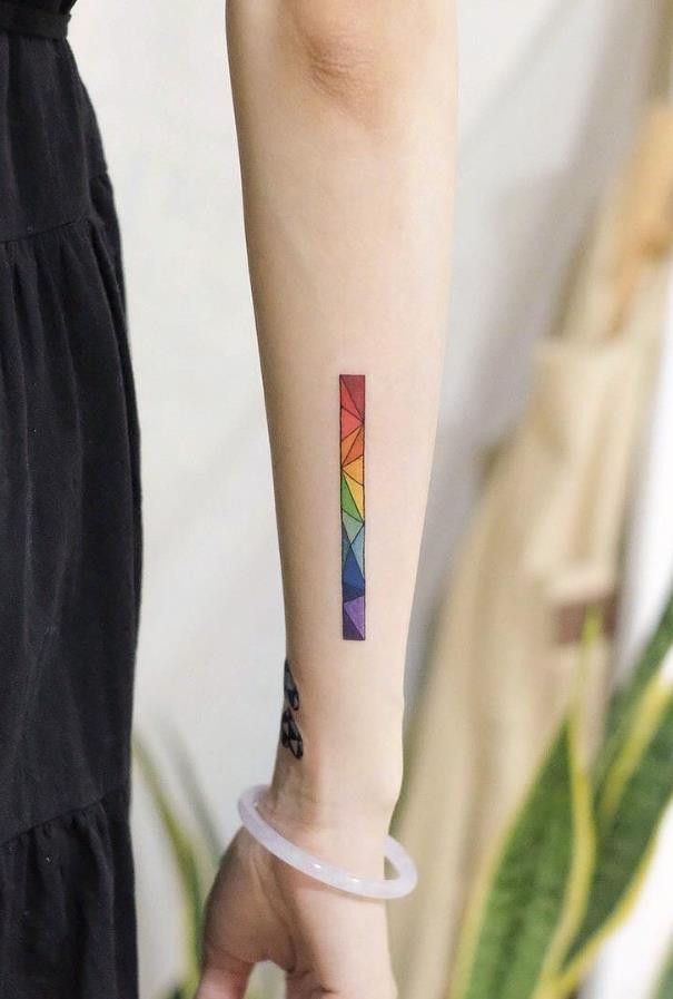 small rainbow tattoo ideas