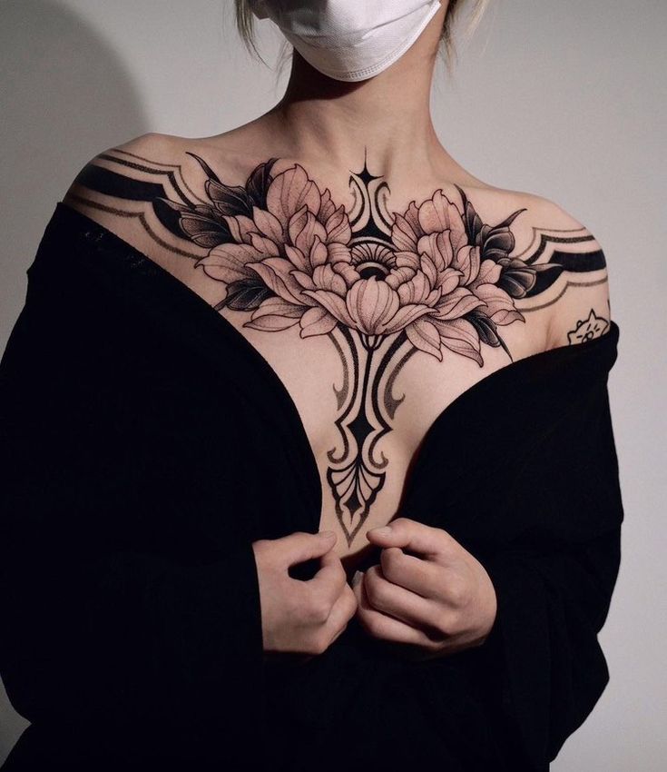 small tattoo between breast ideas