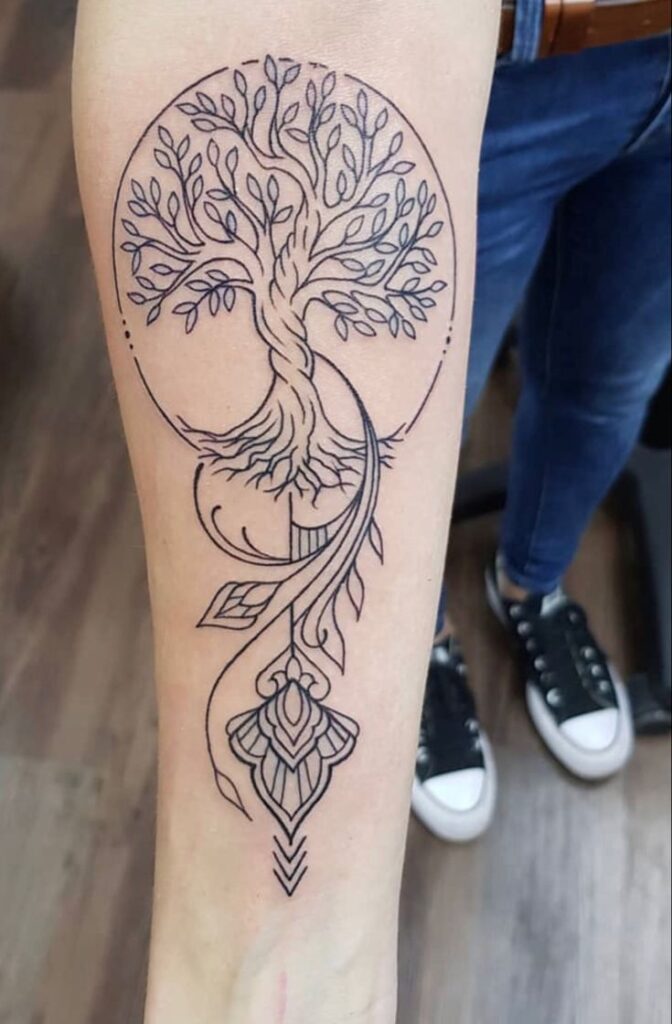 spiritual feminine unique tree of life tattoo