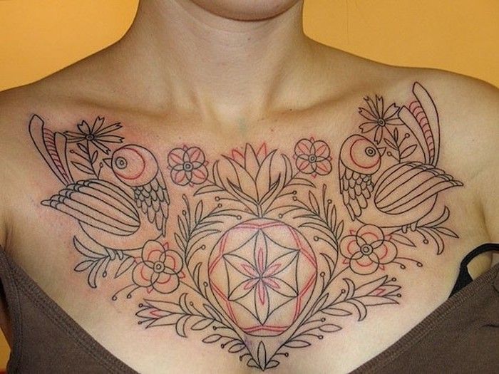 tattoo between breast