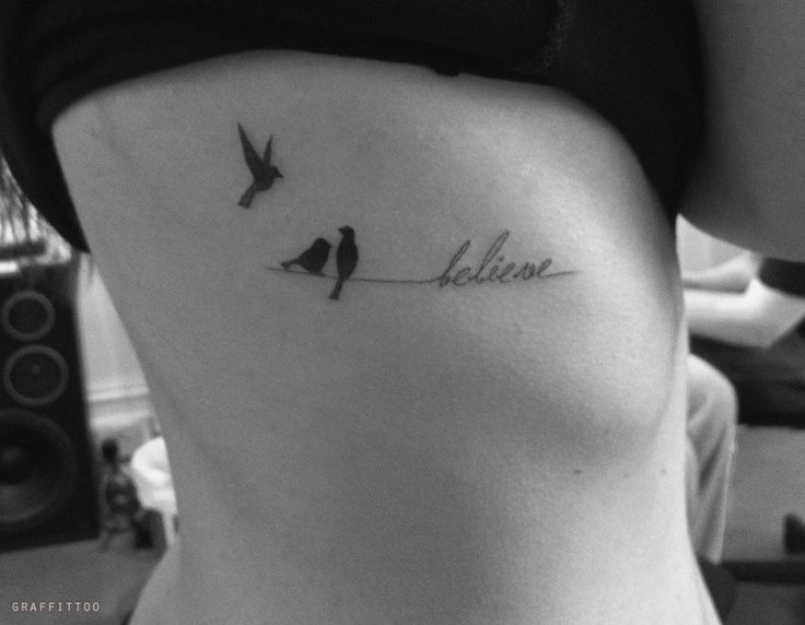 three little meaningful small bird tattoos