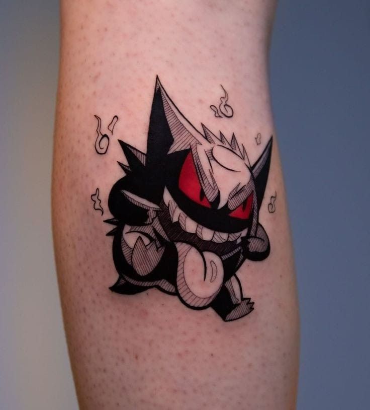 tribal gengar tattoo