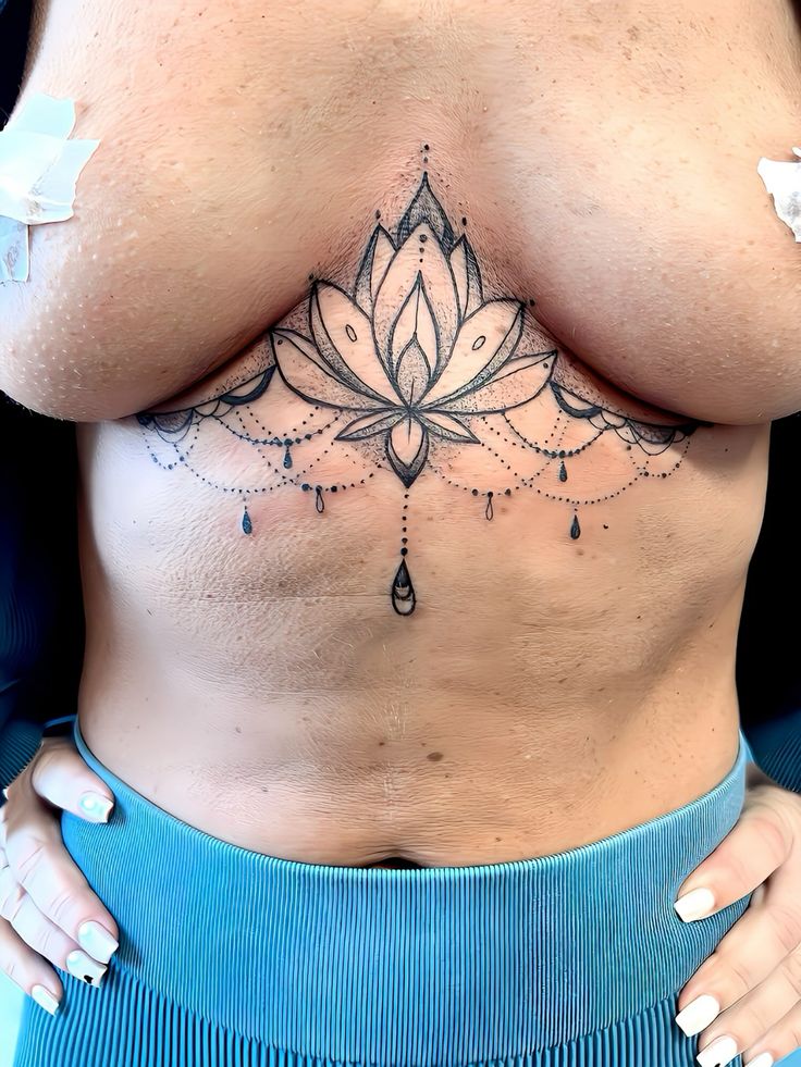 under boob tattoo ideas for female