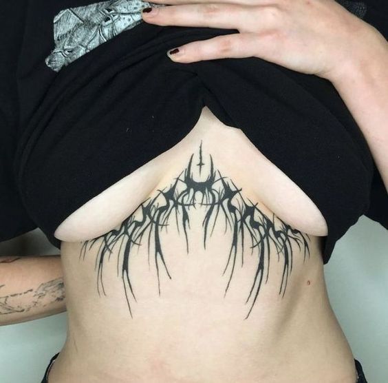 under boob tattoo