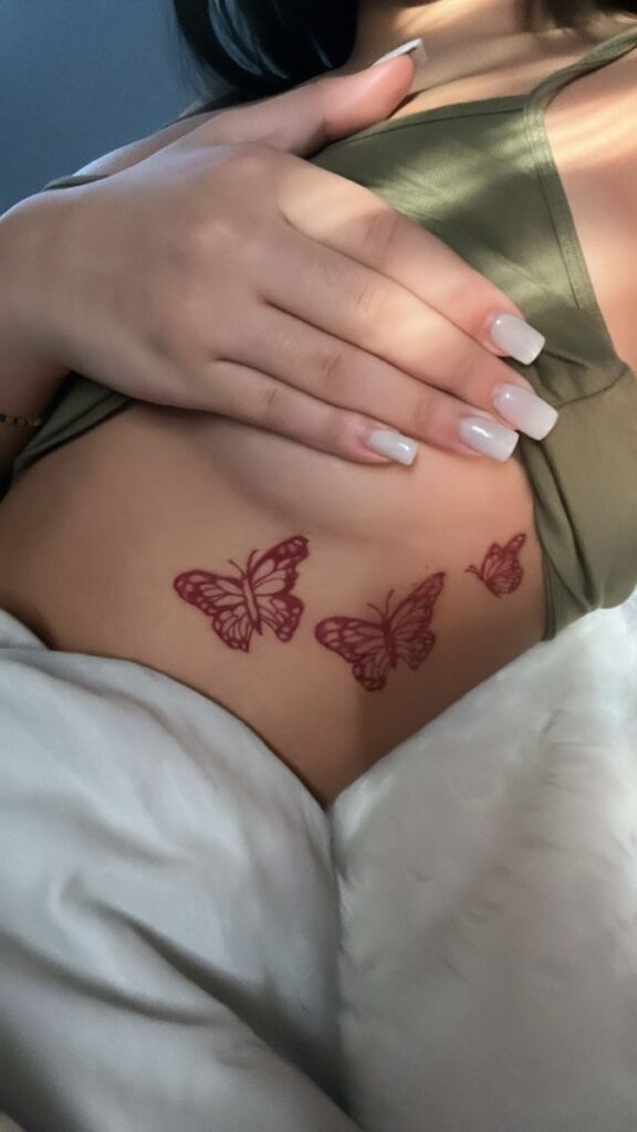 under the boob tattoo ideas