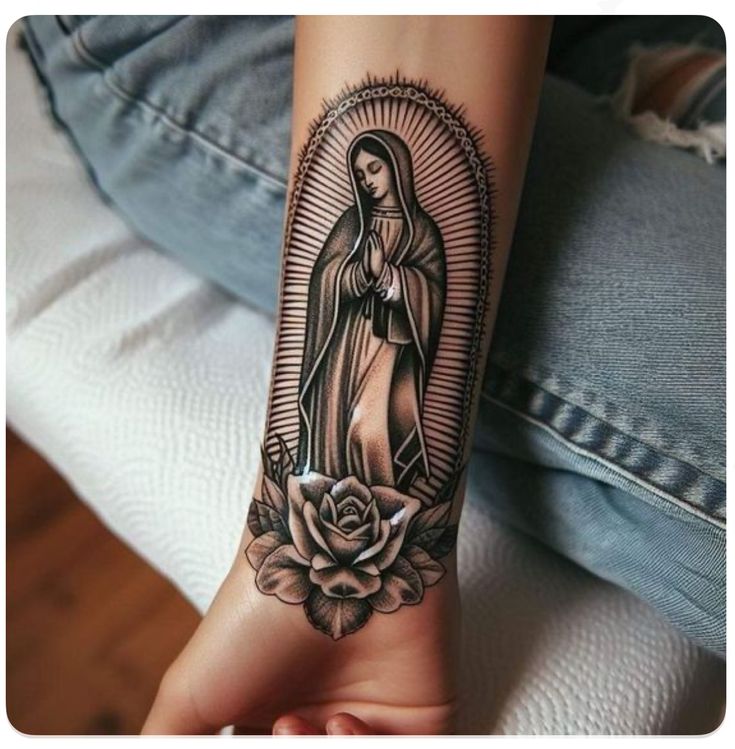 virgin mary tattoo design