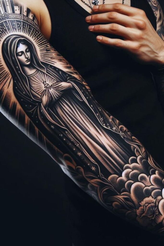 virgin mary tattoo ideas