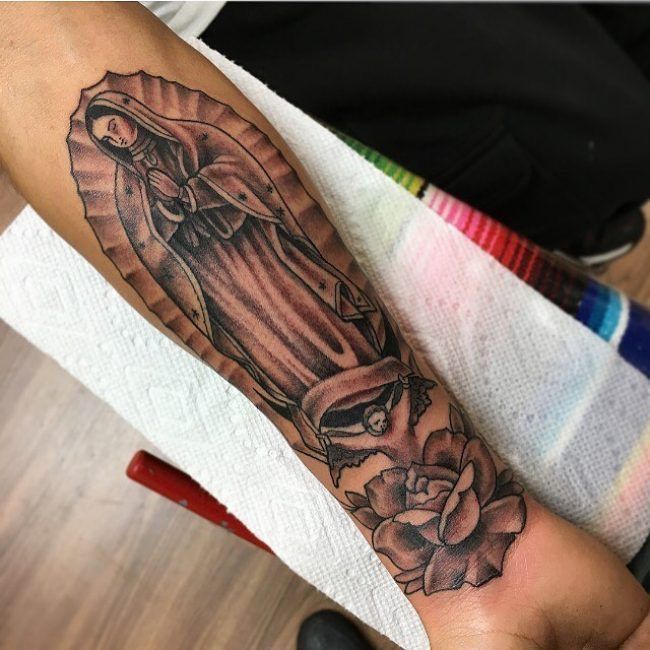 virgin mary tattoo