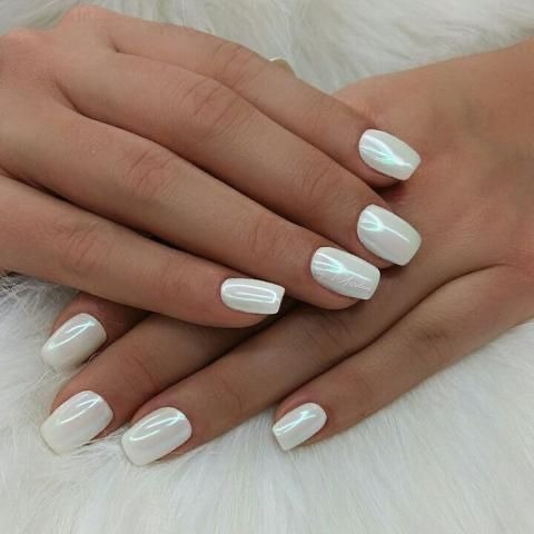 white on white nail design

