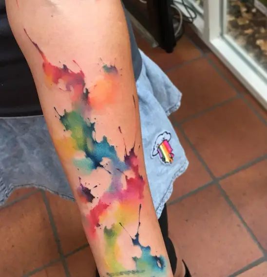 wrist rainbow tattoo ideas