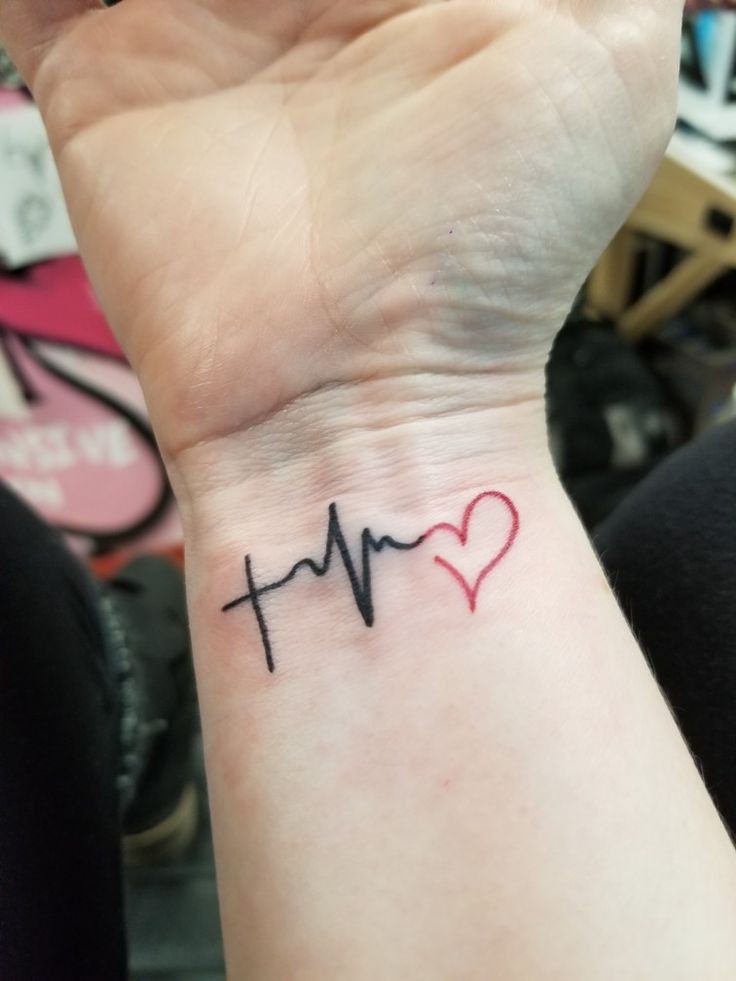 heartbeat tattoo drawing