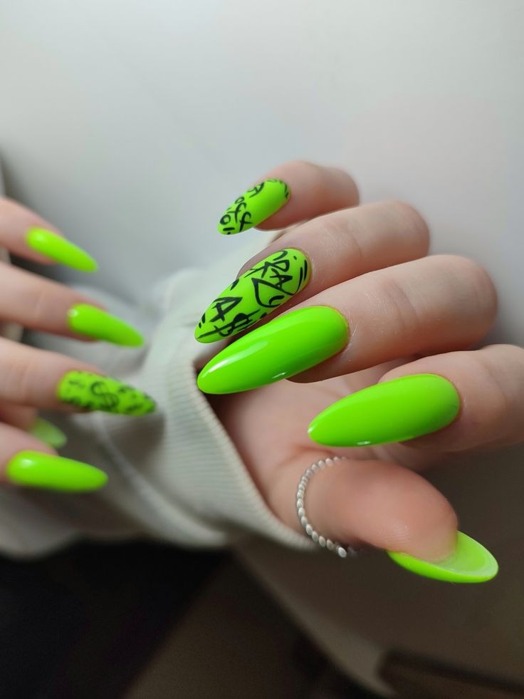 lime green nail ideas

